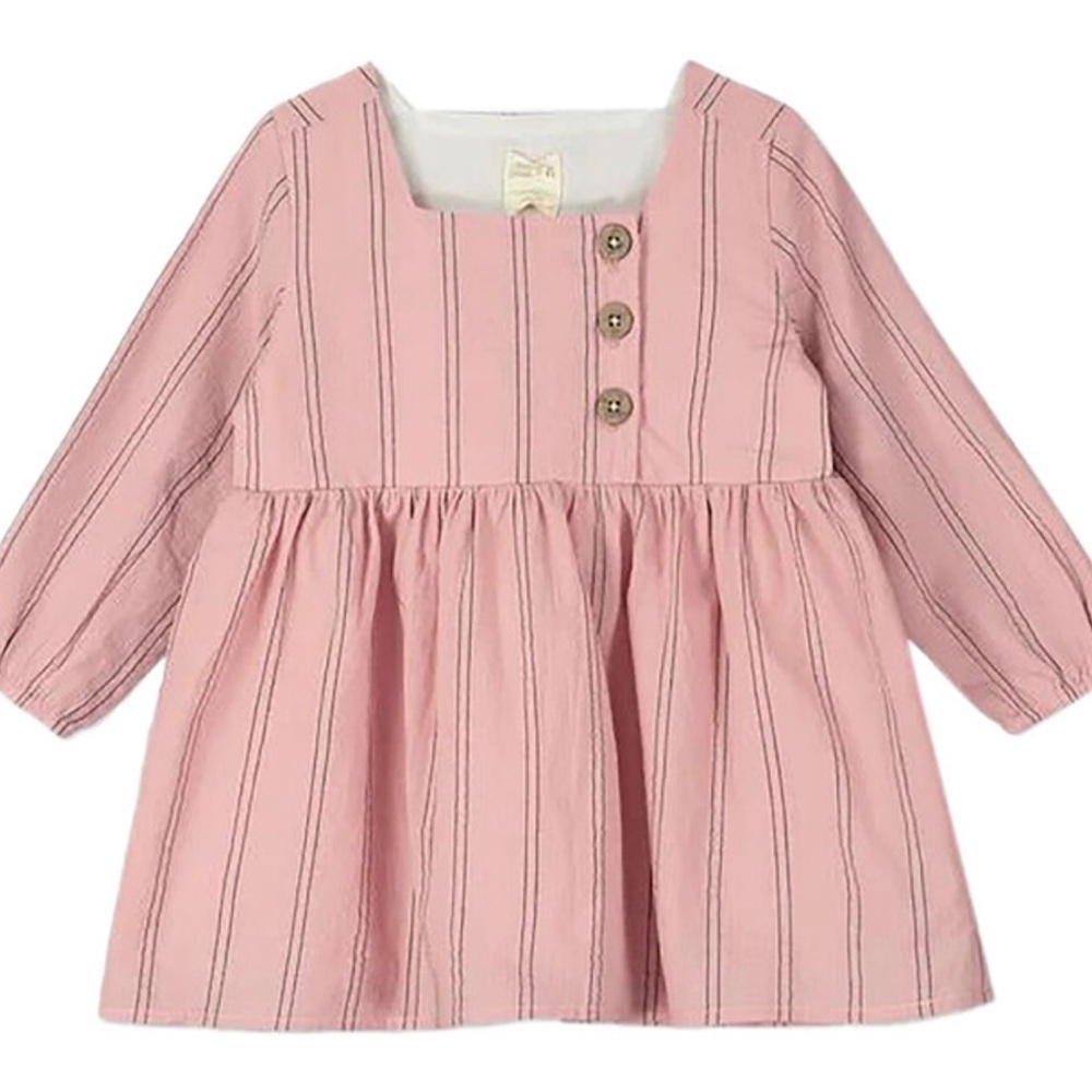 Ettie and H- Pink Striped Kids Dress